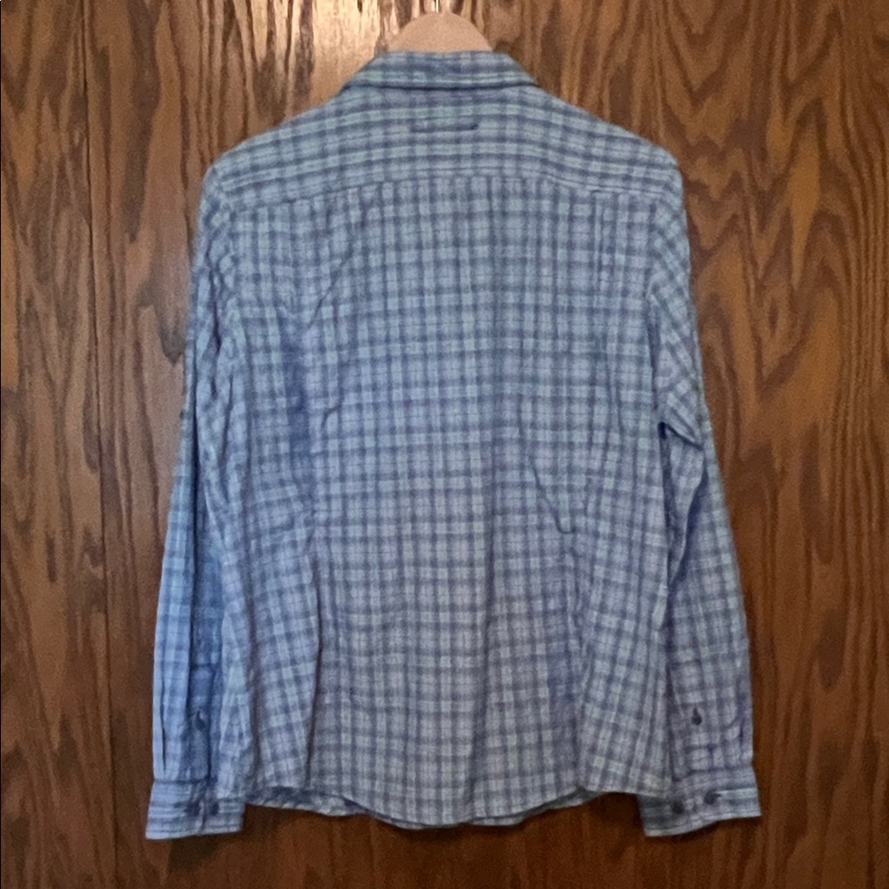 Duluth Trading Co Blue and Green Plaid Shirt - Picture 2 of 5